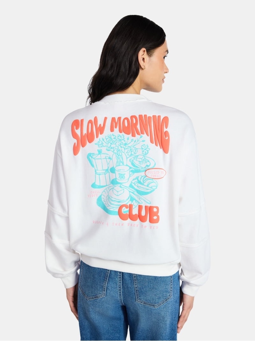 Mother’s Day Women’s Slow Morning Graphic Sweatshirt from Way to Celebrate